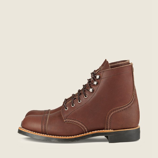 Red Wing Womens Iron Ranger - Short Harness Leather - Heritage Boots Brown - 8256YMPJU